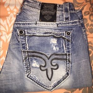 Men’s Rock Revival Florian Straight Jean